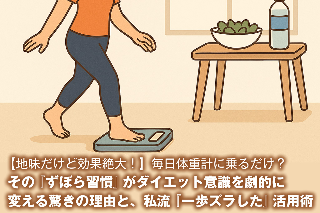 【地味だけど効果絶大！】毎日体重計に乗るだけ？その『ずぼら習慣』がダイエット意識を劇的に変える驚きの理由と、私流『一歩ズラした』活用術