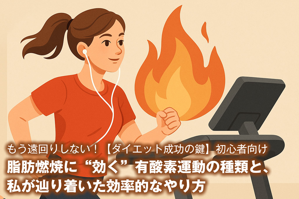 もう遠回りしない！【ダイエット成功の鍵】初心者向け｜脂肪燃焼に“効く”有酸素運動の種類と、私が辿り着いた効率的なやり方