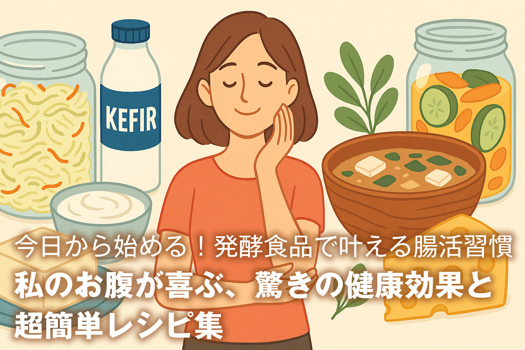 今日から始める！発酵食品で叶える腸活習慣｜私のお腹が喜ぶ、驚きの健康効果と超簡単レシピ集