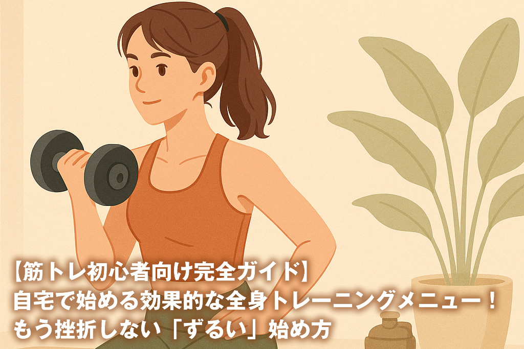 【筋トレ初心者向け完全ガイド】自宅で始める効果的な全身トレーニングメニュー！もう挫折しない「ずるい」始め方