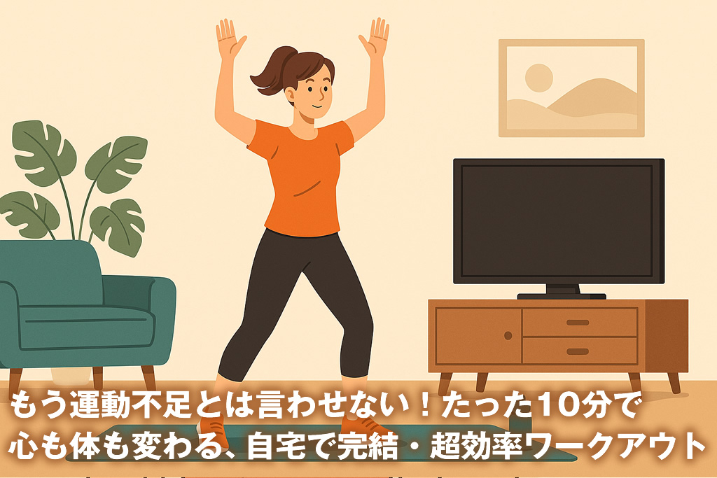 もう運動不足とは言わせない！たった10分で心も体も変わる、自宅で完結・超効率ワークアウト