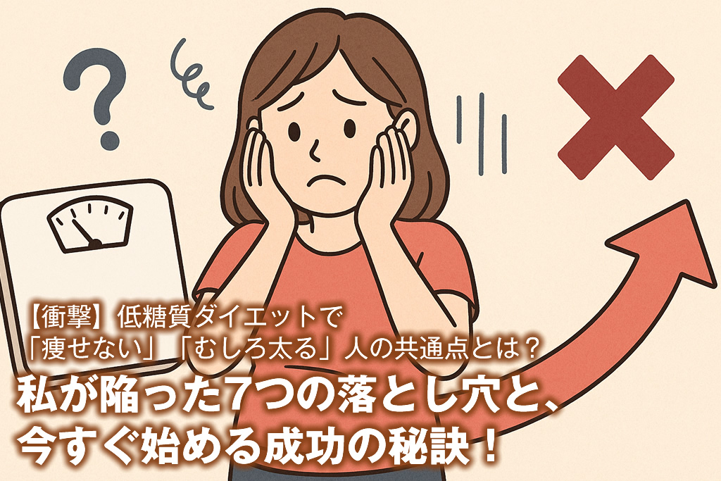 【衝撃】低糖質ダイエットで「痩せない」「むしろ太る」人の共通点とは？私が陥った7つの落とし穴と、今すぐ始める成功の秘訣！