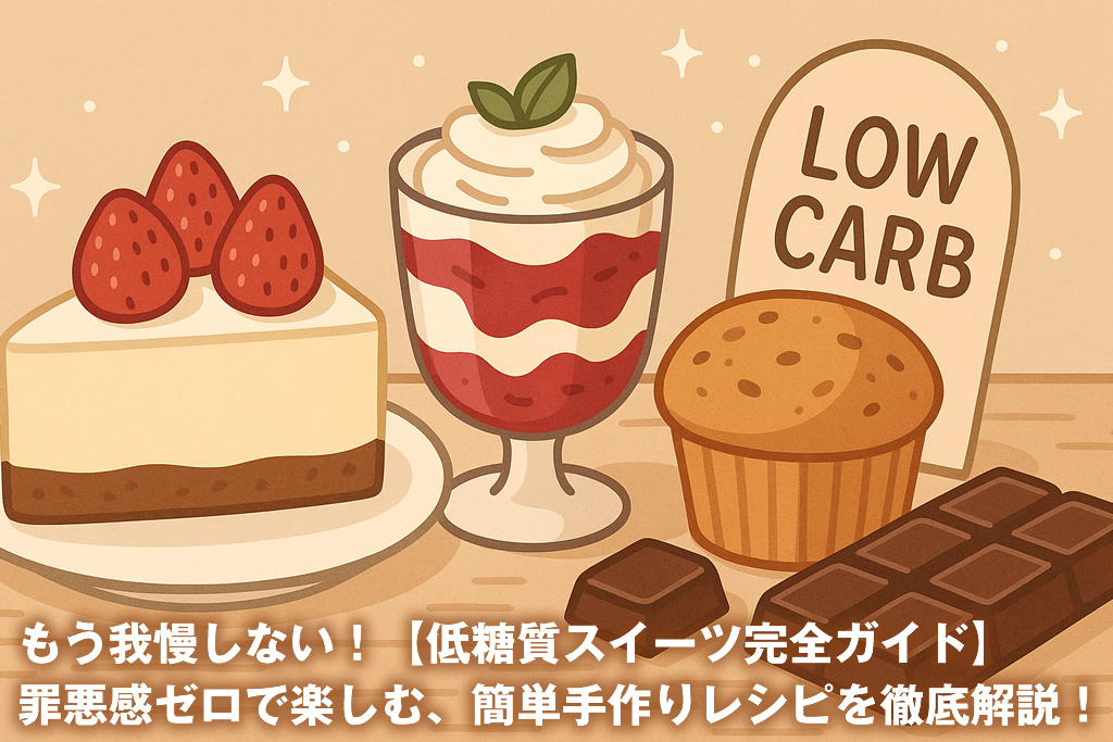 もう我慢しない！【低糖質スイーツ完全ガイド】罪悪感ゼロで楽しむ、簡単手作りレシピを徹底解説！