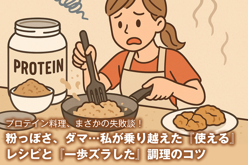 【プロテイン料理、まさかの失敗談！】粉っぽさ、ダマ…私が乗り越えた『使える』レシピと『一歩ズラした』調理のコツ