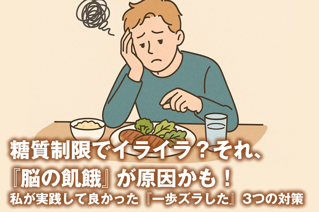 糖質制限でイライラ？それ、『脳の飢餓』が原因かも！私が実践して良かった『一歩ズラした』3つの対策