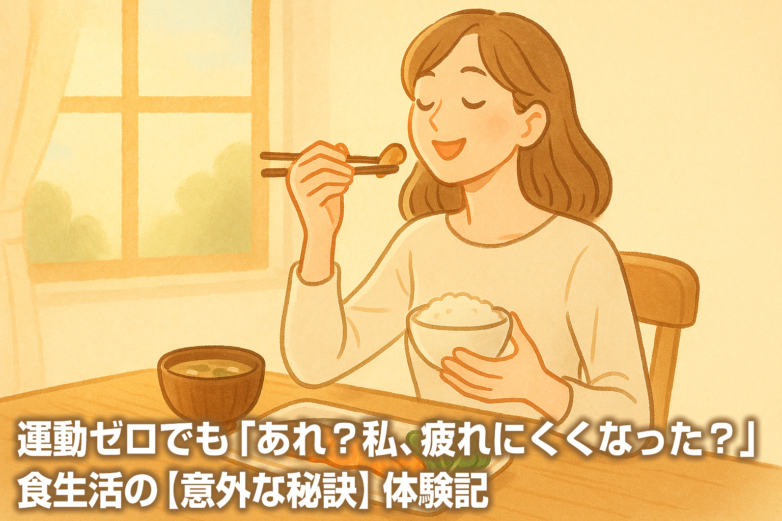 運動ゼロでも「あれ？私、疲れにくくなった？」食生活の【意外な秘訣】体験記